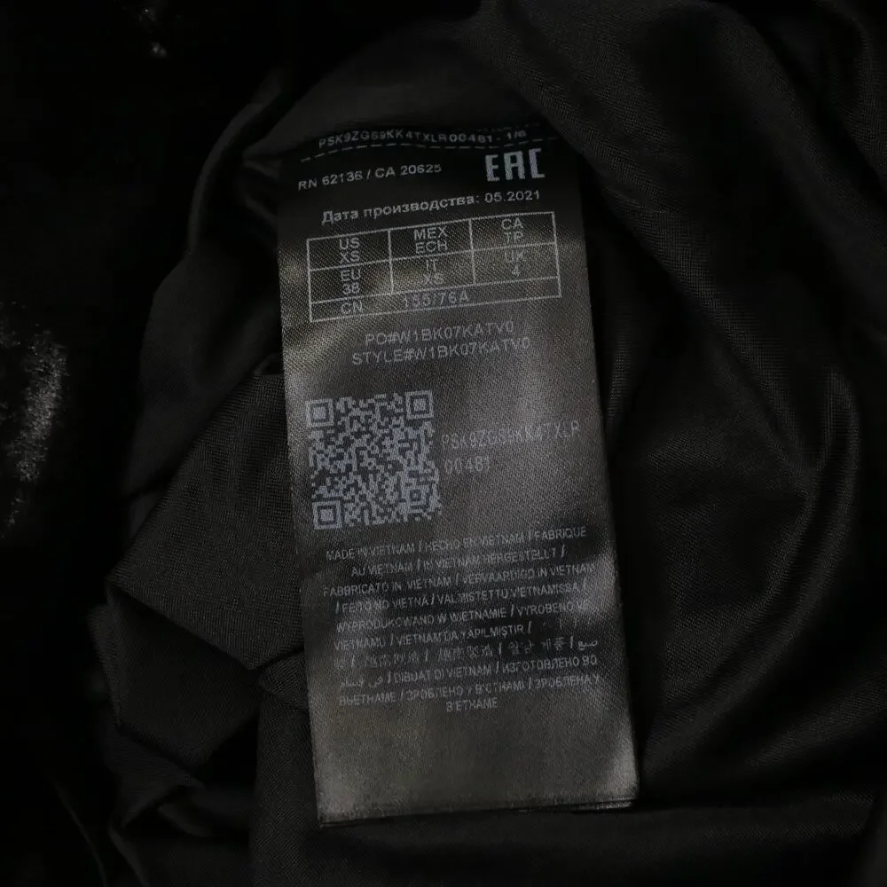 Guess Gianna Black Velvet Mini Dress Sleeveless Bodycon Party Outfit Size XS - Picture 10 of 13